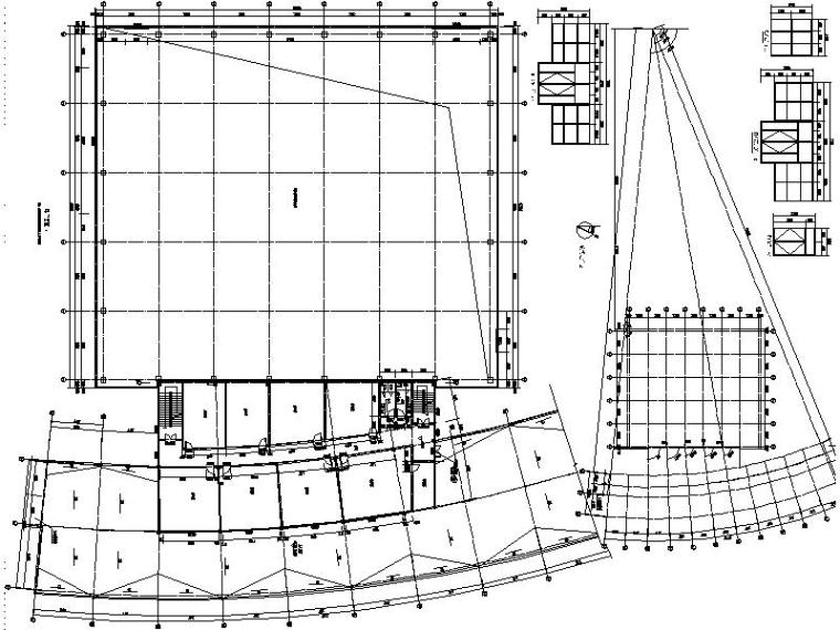 [新疆]大型体育公园现代风格室内足球馆建筑施工图-大型体育公园现代风格室内足球馆平面图