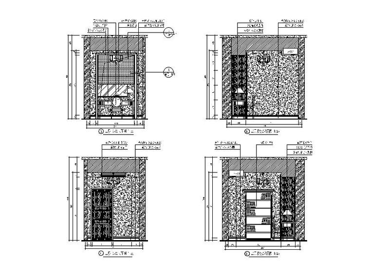 [浙江]欧式风格别墅样板房设计CAD施工图（含效果图）-【浙江】欧式风格别墅样板房设计CAD施工图（含效果图）立面图