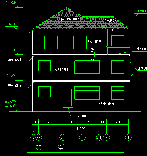 山庄平面设计图资料下载-三层翡翠山庄别墅建筑施工图
