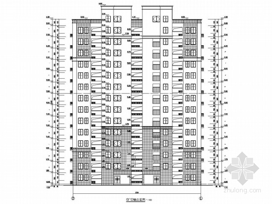 5400平14层花园安置小区廉租房结构施工图（含建筑图）