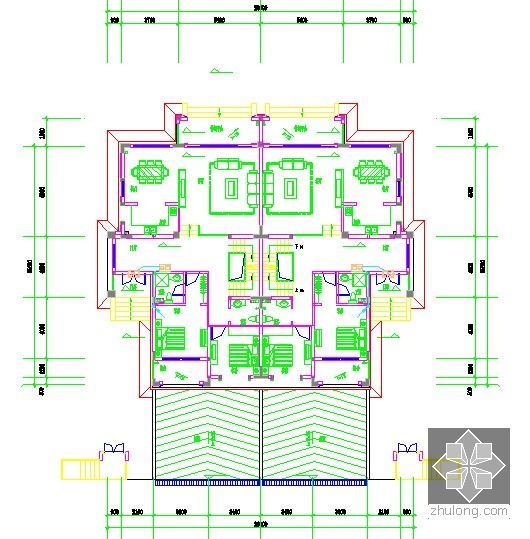 [广东]3层别墅建安工程预算书(含施工图纸)-弱电平面图