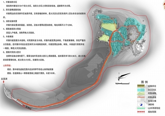 [贵州]瑶族聚居地村庄规划政治方案（附规划设计说明书）-平面图