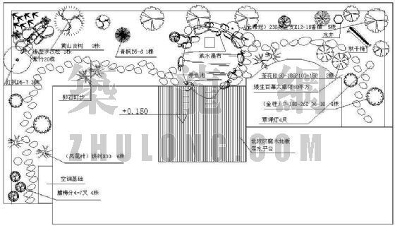 别墅私家院子设计图资料下载-某私家别墅绿化设计图