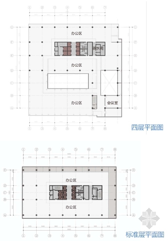 [上海]24层现代风格医疗科技基地办公塔楼建筑设计方案文本-24层现代风格医疗科技基地办公塔楼建筑设计平面图