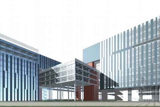 [广东]11层现代风格企业办公综合体建筑设计方案文本（123页图纸）-11层现代风格企业办公综合体建筑效果图