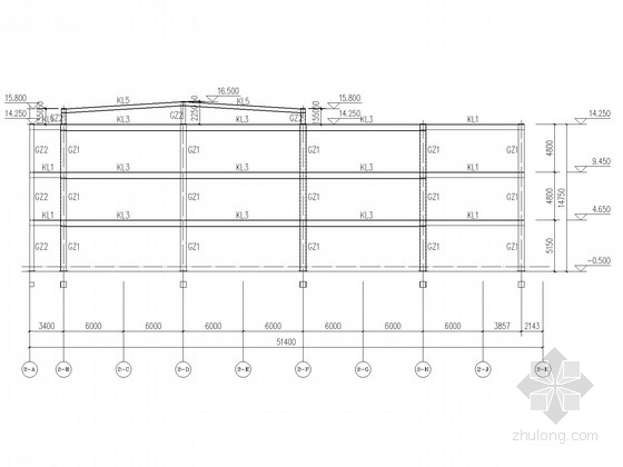 钢框架楼承板施工资料下载-家俱城多层钢框架结构施工图