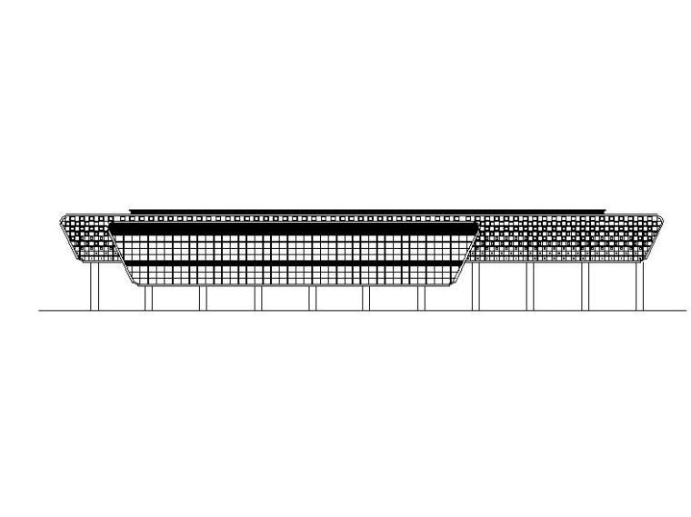 高架车站装修资料下载-[浙江]高架三层岛式交通车站建筑施工图