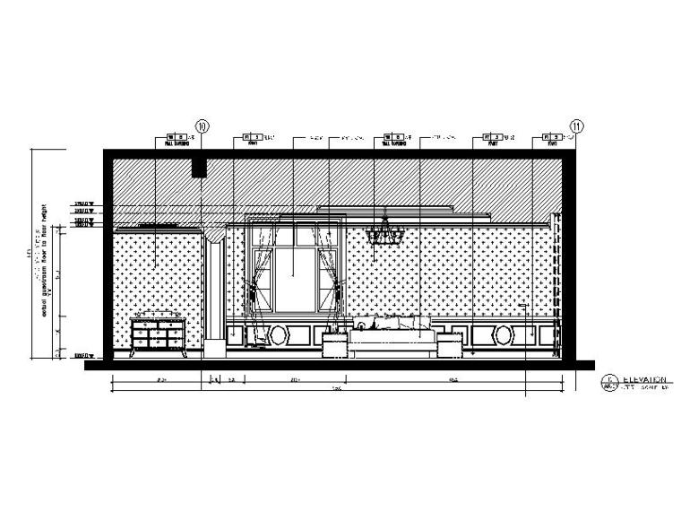 [广州]奢华欧式风格休闲中心室内设计施工图（含效果图）-[广州]奢华欧式风格休闲中心室内设计立面图
