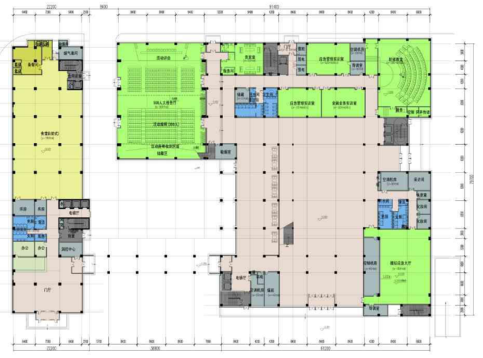 吉林省委党校建筑设计方案文本-一层平面图