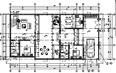 北方古典四合院布局图资料下载-2套北方新式四合院建筑施工图（含效果图）