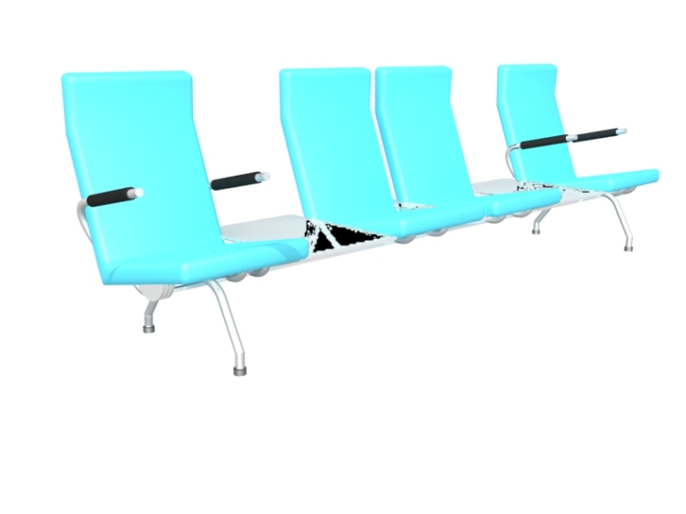 赛车座椅3d模型资料下载-常用公共座椅3D模型下载
