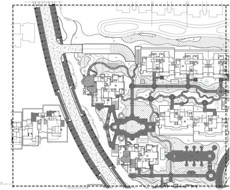 [江苏]常熟住宅项目景观施工图设计文本（包含CAD+87页）-物料平面图