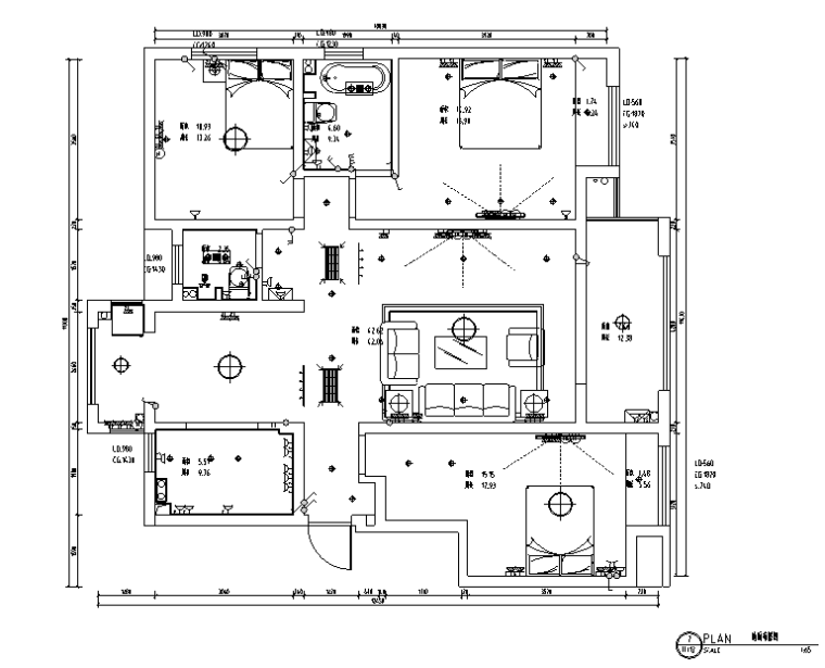 公共空间设计CAD效果图资料下载-山湖一号白色素雅样板房设计施工图（附效果图）