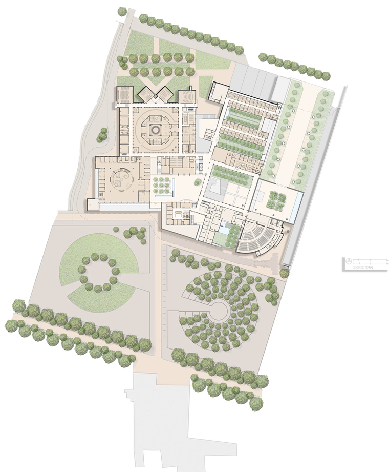 卡塔尔乔治镇大学-©_LEGORRETA_GEORGETOWN_PLAN_GROUND_FLOOR_PLAN