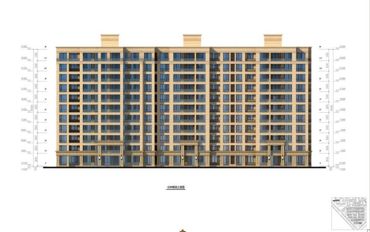 [江西]高层现代风格穿插式公寓楼建筑设计方案文本-高层现代风格穿插式公寓楼建筑立面图