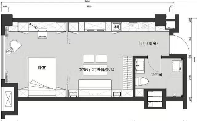 最新飘窗设计资料下载-绿地最新的3个小户型，实例样板