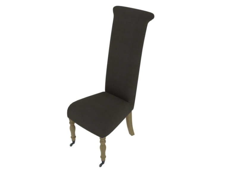 欧式椅子cad资料下载-高背欧式椅子3D模型下载