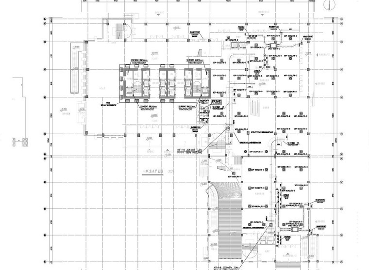 [浙江]超高层商业建筑空调通风及防排烟系统设计施工图-一层通风平面图.jpg