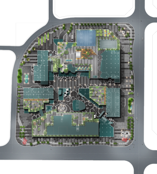 酒店屋顶花园CAD平面图资料下载-景观平面图|屋顶花园PSD彩色平面图素材 （3）