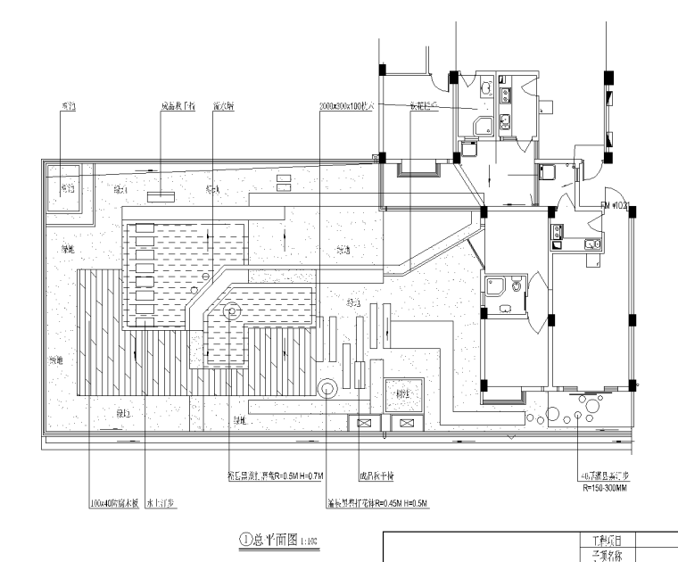 13套公园施工图资料下载-21套屋顶花园CAD施工图（13）