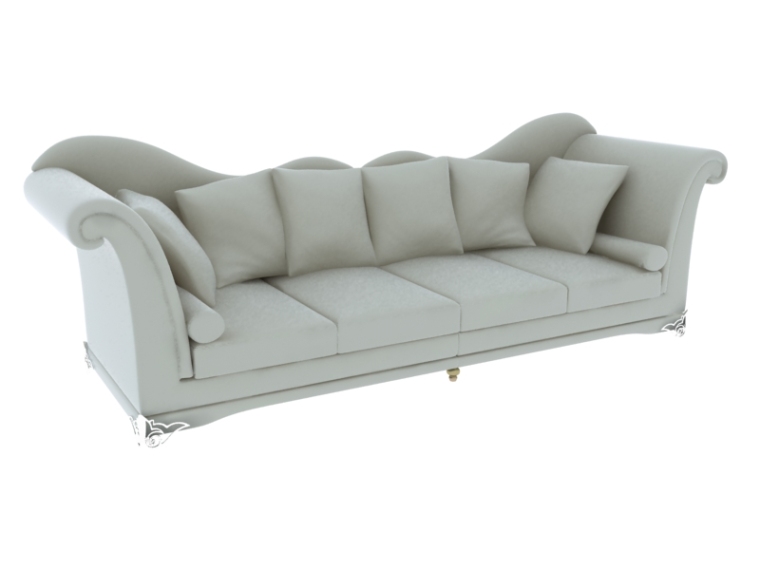人3d模型下载资料下载-舒适多人沙发3D模型下载