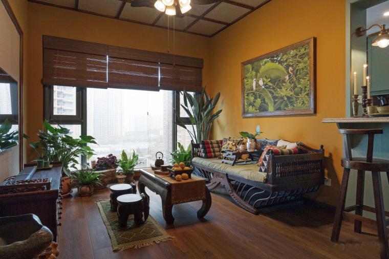 东南亚家具风格特点资料下载-透着46平米的迷你住宅