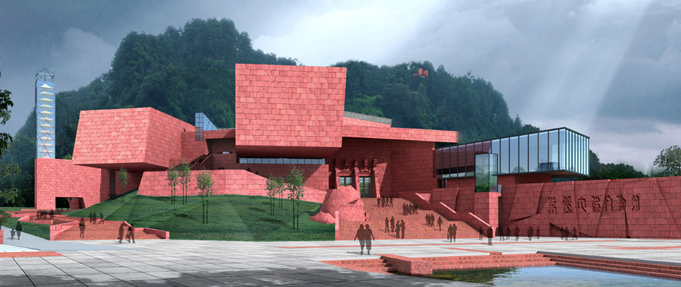 博物馆建筑结构设计资料下载-乐山大佛博物馆结构设计