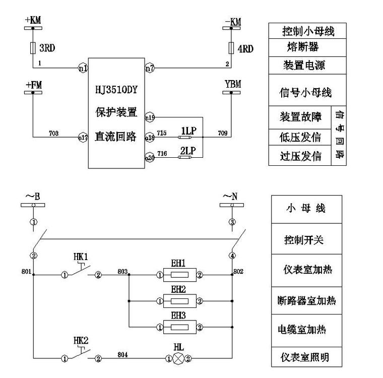 空气能采暖二次系统图资料下载-KYN28二次系统图