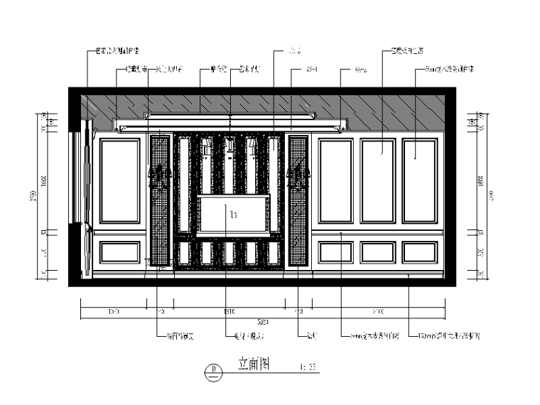 [福建]欧式风格大酒楼设计CAD施工图（含效果图）-【福建】欧式风格大酒楼设计CAD施工图（含效果图）立面图
