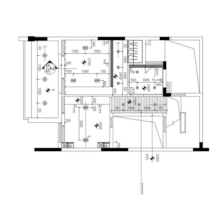 [重庆]梁志天——现代风格五层别墅内部装修全套施工图-二层天花