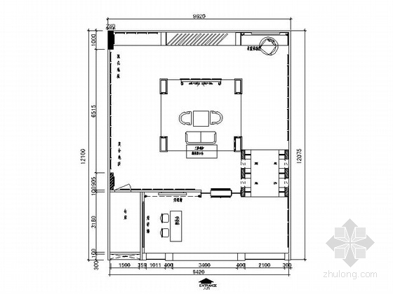 实木地板店装修施工图资料下载-[山东]现代设计风格地板专卖店施工图