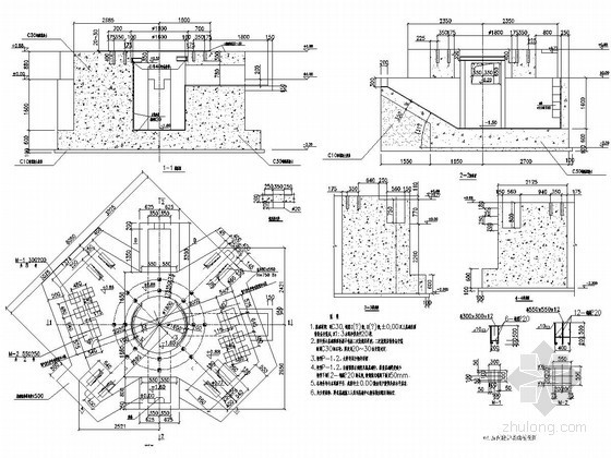 钢楼梯基础结构图资料下载-高炉基础结构图