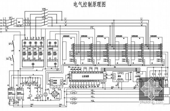 [广东]2015年道路路灯改造工程招标控制价编制实例(含图纸250余张)-电气控制原理图