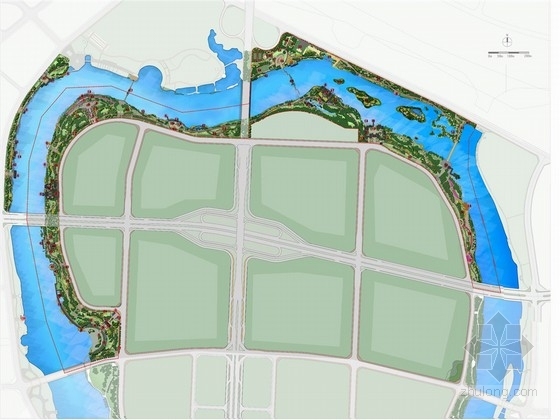 滨湖综合性公园设计案例资料下载-[广东]滨湖生态休闲综合性环状公园景观规划设计方案