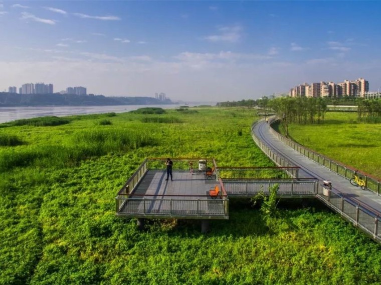 长沙嘉华印湘江示范区景观资料下载-长沙湘江西岸江滩景观