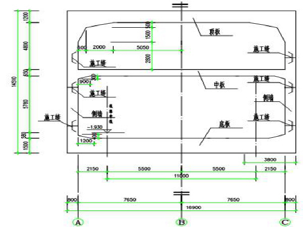 地铁车站施工方案（共60页）-车站结构施工分层图