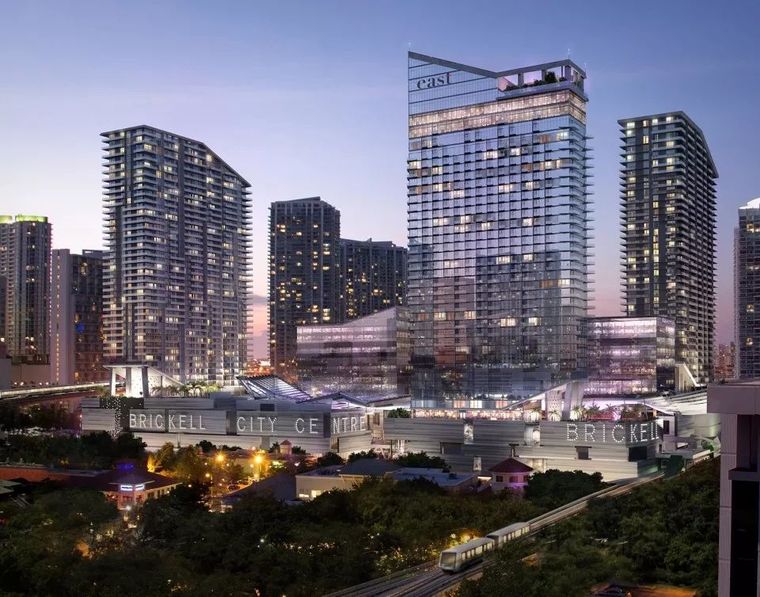 巴哈马卢卡约海滩度假资料下载-景观分享 ▏Brickell中央广场景观设计，迈阿密
