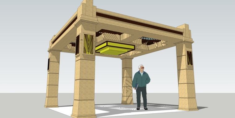 Sketchup作业帖：第14节 景观花架创建（2作业）-景观亭.jpg
