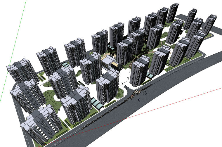 高层居住区住宅模型设计-屏幕快照 2018-08-07 下午6.45.23