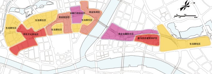 [浙江]城市绿轴人文特色生态道路街区景观设计方案（2017最新）-功能分区设计