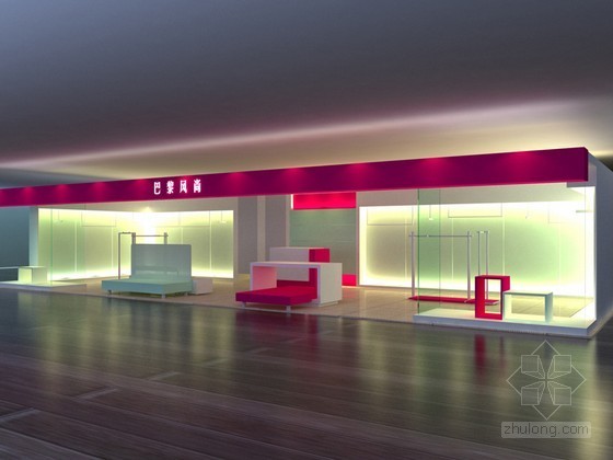 su服装店插件下载模型资料下载-时尚服装店3D模型下载