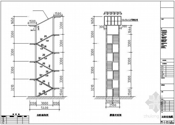 楼梯构造图cad资料下载-某钢结构楼梯构造详图