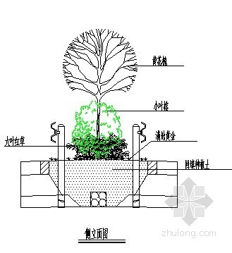 高速中央分隔带改造及增设防撞垫工程施工图资料下载-[广东]中央分隔带绿化施工节点图