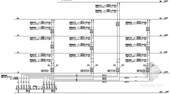 [江苏]图书馆空调通风设计施工图-空调水系统流程图 