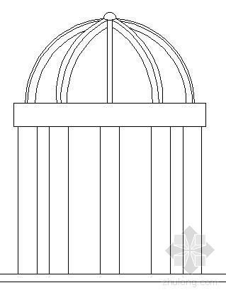 穹顶亭子施工图资料下载-穹形亭和花架施工图