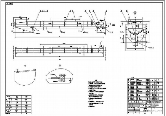 80吨门式起重机设计图资料下载-某起重机结构设计图