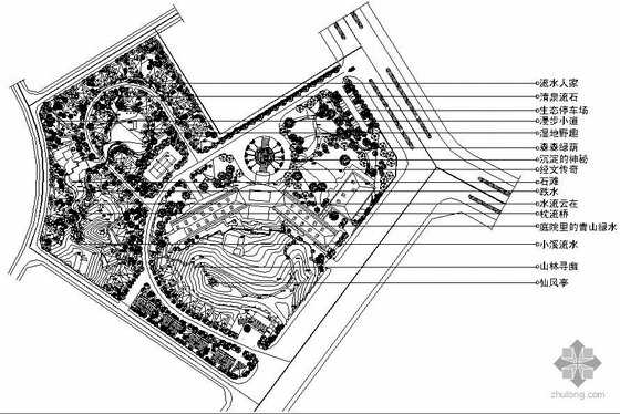 酒店中庭景观设计cad资料下载-湖南某酒店环境景观设计图