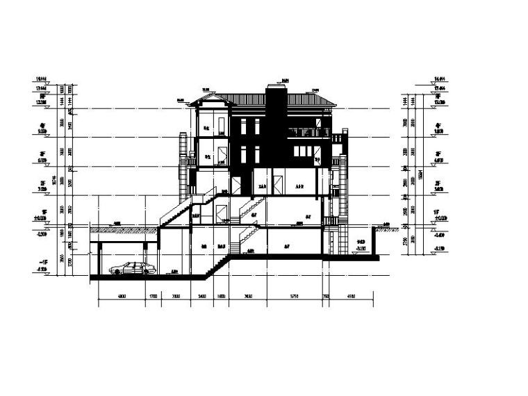[山东]三层新中式风格叠拼及联排式别墅建筑施工图-三层新中式风格叠拼及联排式别墅建筑