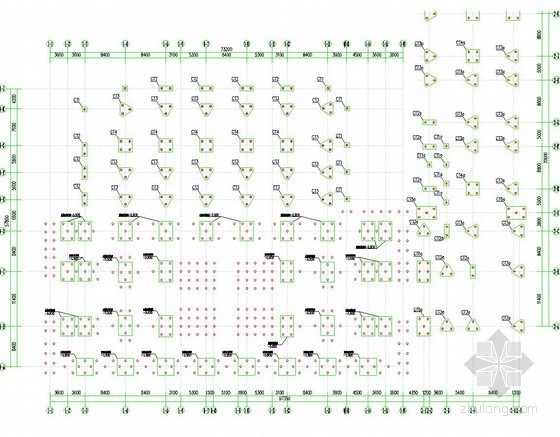 图纸基础教学资料下载-[河南]教学楼预应力混凝土管桩基础平面布置