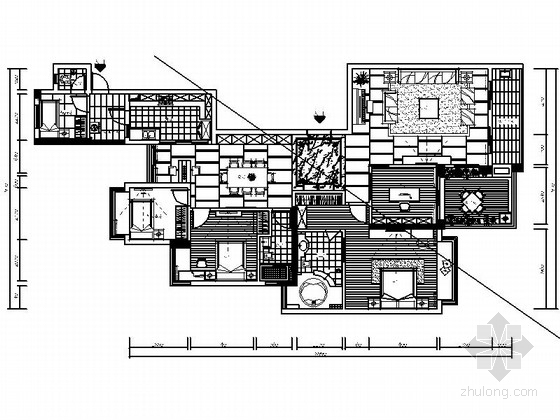 建筑装饰百强资料下载-[广东]某售楼处室内装修整套CAD施工图（百强企业）